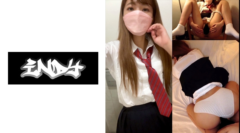 [유모] CRT-022 Usage period: 3 years [Personal photo shoot] Black polka dot pattern panties on white cotton material *There is some yellowing_Spo bra gal (wearing part-length leggings as nightgown) and P activity of returning home part 2